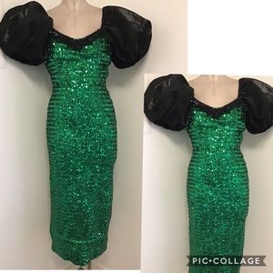 Vintage Sequins cocktail dress S